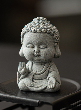 青砂石佛像小摆件园艺盆景假山微景观鱼缸造景如来茶宠装饰品摆设