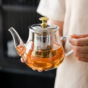 家用花茶水壶耐高温加厚耐热过滤水壶煮茶壶器 玻璃泡茶壶茶具套装