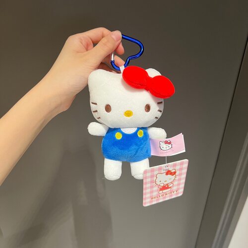 正版三丽鸥hellokitty凯蒂猫经典站姿kt毛绒公仔包挂件可爱挂饰
