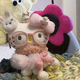 甜美kitty粉色兔叽叽kt包挂件玩偶公仔惊喜书包送人生日礼物挂饰