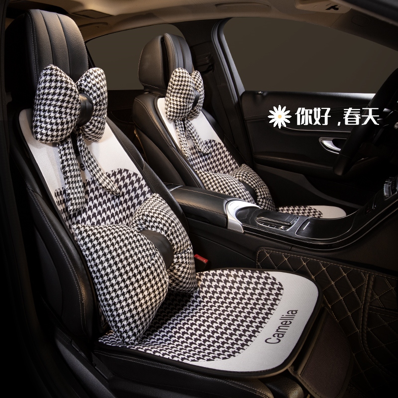 比亚迪e2 e3 d1 e5 f3汽车坐垫夏季冰麻布艺单片三件套四季座垫