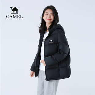 骆驼短款羽绒服男女同款2025冬季新款小个子情侣加厚面包服外套