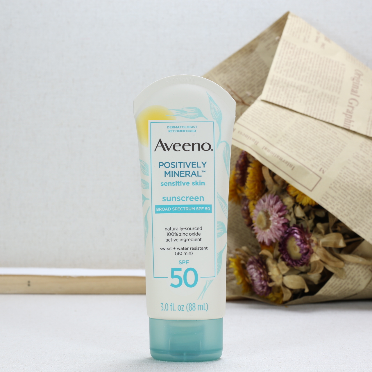 美国Aveeno艾维诺宝宝儿童成人防过敏防水物理防晒乳霜SPF50 88ml