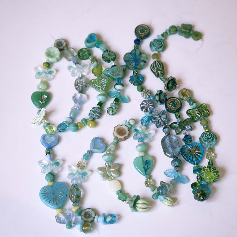 第二弹 无丑珠孤品/有大牌牌蓝绿色系进口捷克琉璃珠材料包,饰品/流行首饰/时尚饰品新,其他DIY饰品配件,淘宝优惠券,粉丝福利购,淘宝优惠卷