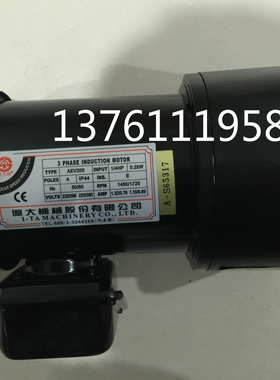 北大电机 AEV200 FME22L 1:100 億大机械马达 FM E22 FME22 1/4HP