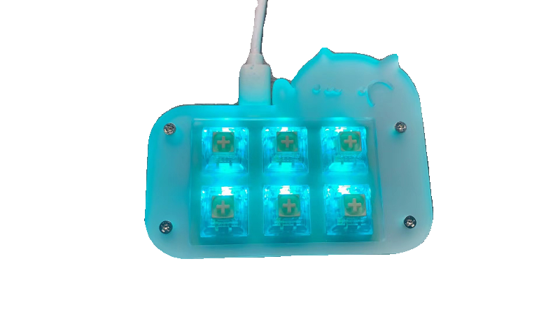 USB自定义六键迷你小键盘rgb灯效