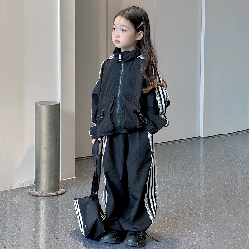 女大童春秋洋气运动卫裤两件套