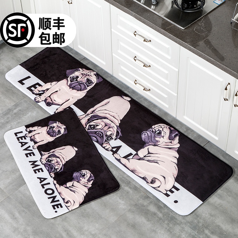 厨房防滑防油家用吸水卡通进门门垫热销29件包邮