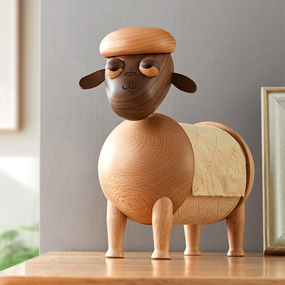 [创木工房] 艺术家羊羊纸巾架