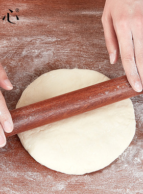 初心实木擀面杖小号擀面棍家用擀饺子皮赶面条案板加长擀面棒神器