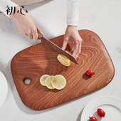 初心菜板乌檀木切菜板实木家用切水果副食品小砧板宝宝原木防霉案