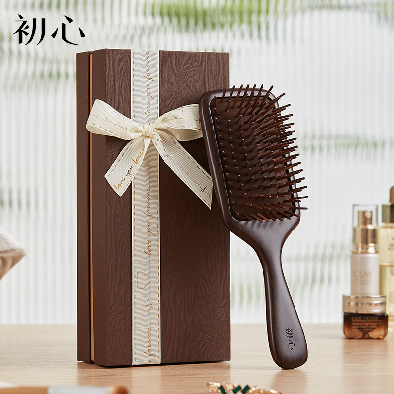初心天然原木气囊梳按摩梳