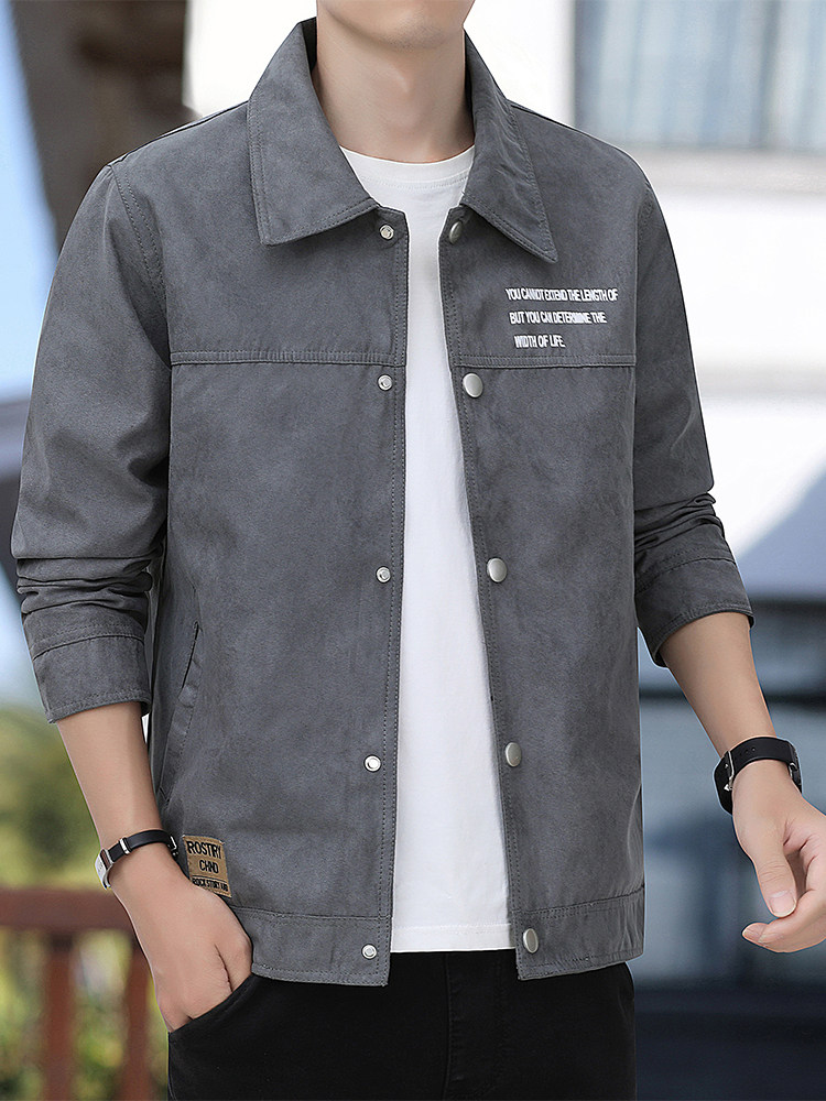 Men's jackets, spring and autumn, new lapel jackets, tops, slim f