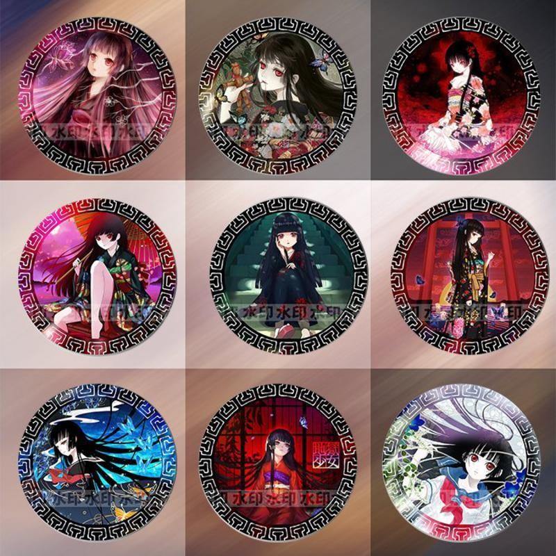 地狱少女 阎魔爱 马口铁徽章胸章胸针礼品吧唧周边来图定制