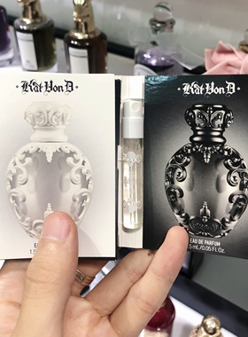 小样也要酷酷的~KVD 白色圣徒 黑色罪人1.5ml 香水小样带喷头