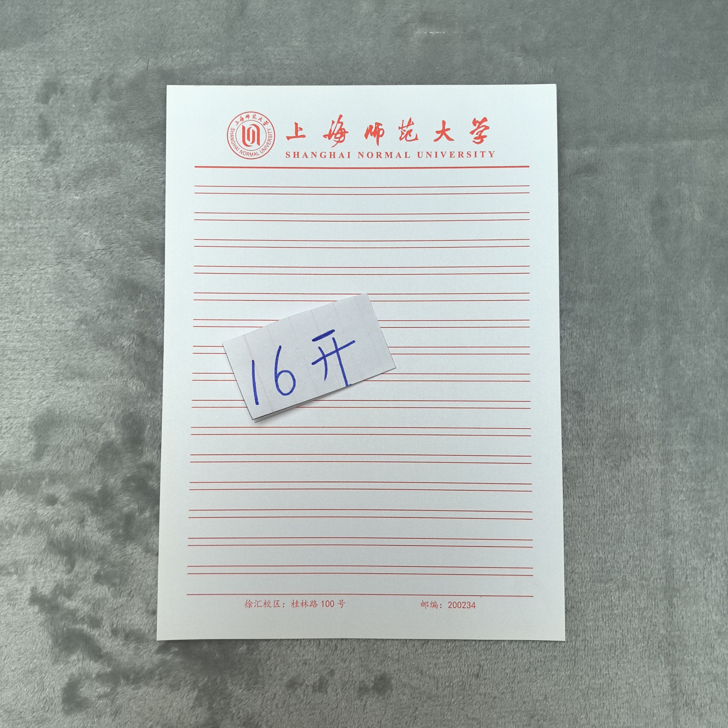 上海师范大学稿纸信纸作业纸