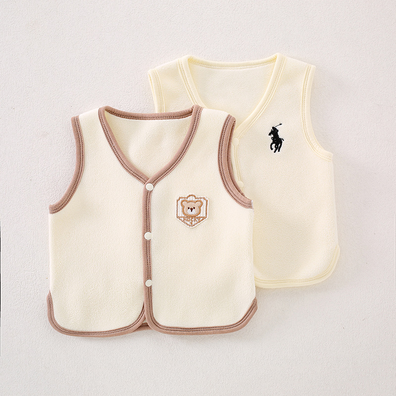 2025婴儿秋冬外穿马甲双面奥粒绒坎肩小马夹背心内穿男女宝宝