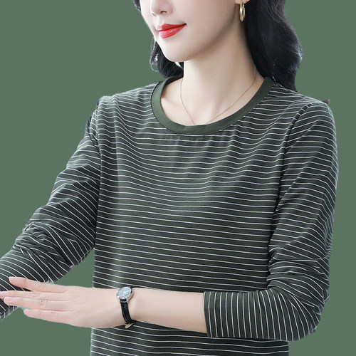 春季宽松纯棉长袖打底衫