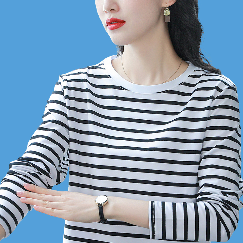 2025新款纯棉长袖T恤宽松大码