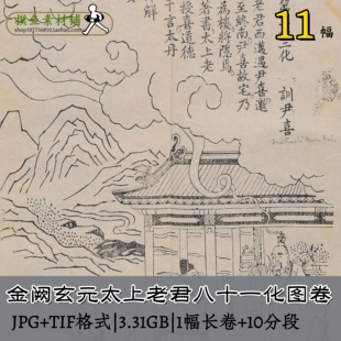 b105全真教道士 金阙玄元太上老君八十一化图卷