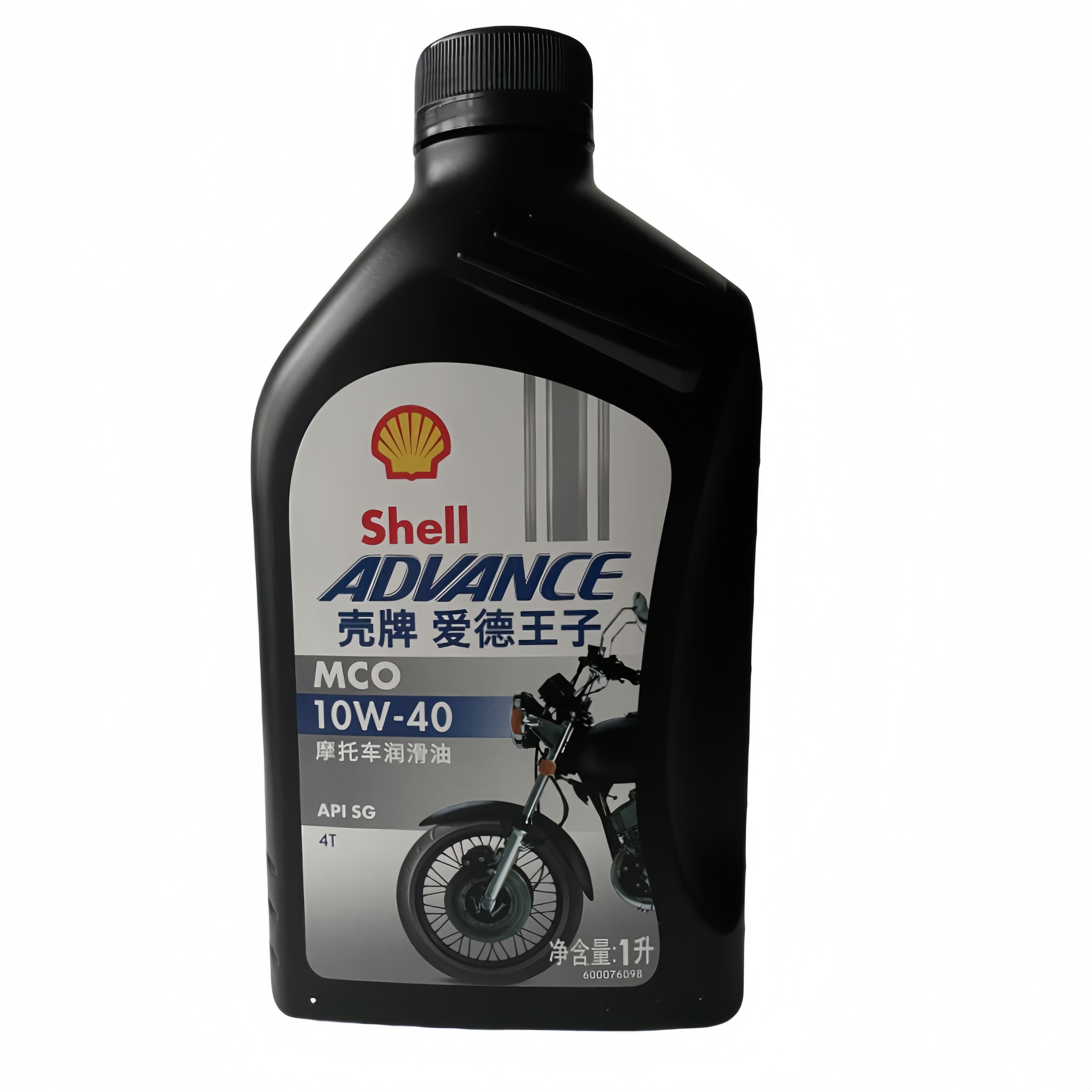 原厂壳牌爱德王子四冲程摩托车机油踏板车通用润滑油黑壳10W40 1L