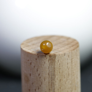 现货【珠玉珍藏】6mm新疆和田玉籽料黄沁圆珠鸡油黄单珠顶珠配珠