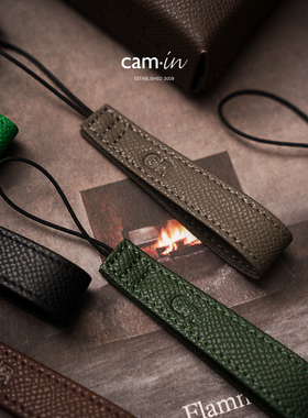 cam-in手掌纹牛皮相机指环带适用理光GR2/GR3/GR3X/索尼黑卡rx100