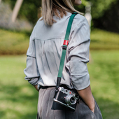 cam 棉织微单相机背带可调长度斜跨肩带适用于徕卡富士x100vi