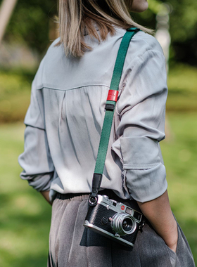 cam-in 棉织微单相机背带可调长度斜跨肩带适用于徕卡富士x100vi