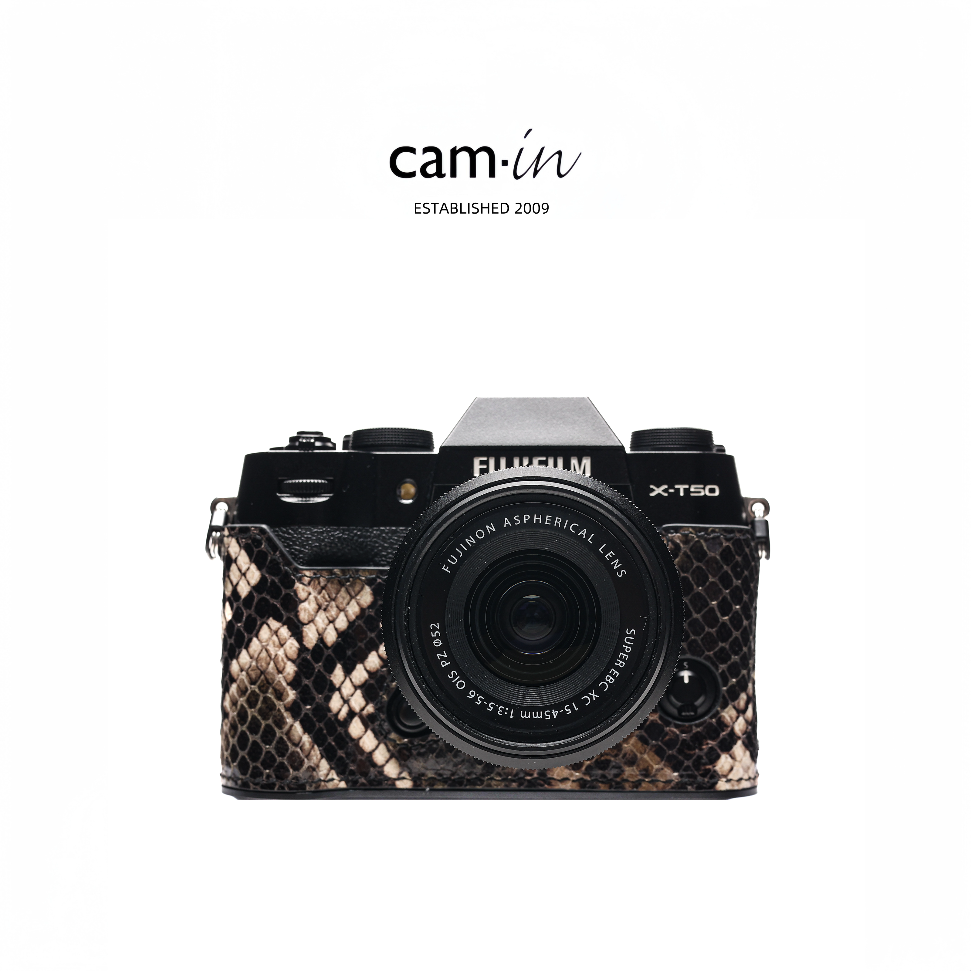 cam-in 富士蛇纹牛皮相机保护皮套xt50/x100vi/xm5/xs20/xt5/xe5