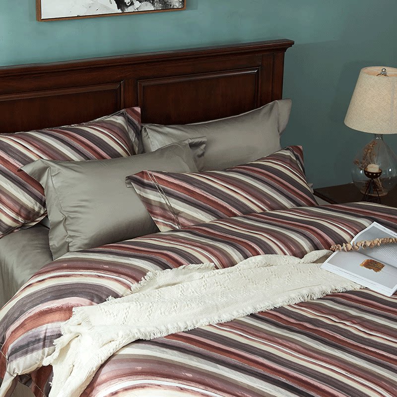 高端匹马棉样板间外贸大牌五星纯棉奢华柔软防螨虫140支纱四件套