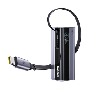 100W适用于苹果15 倍思 伸缩线移动电源充电宝10000mAh GR11 17ProMax手机三星通用 EnerGeek