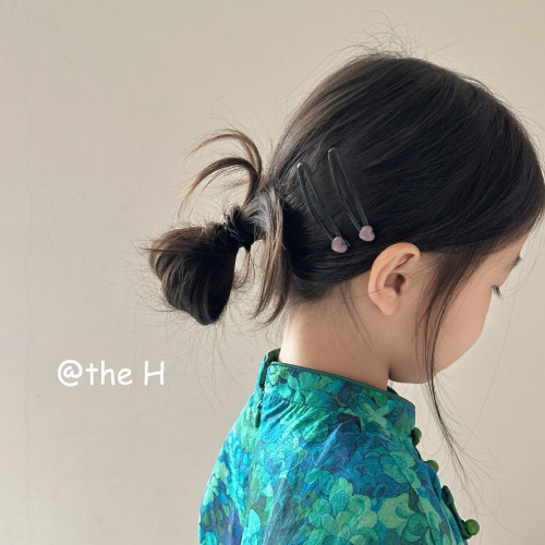 女童爱心发夹高级感侧边夹