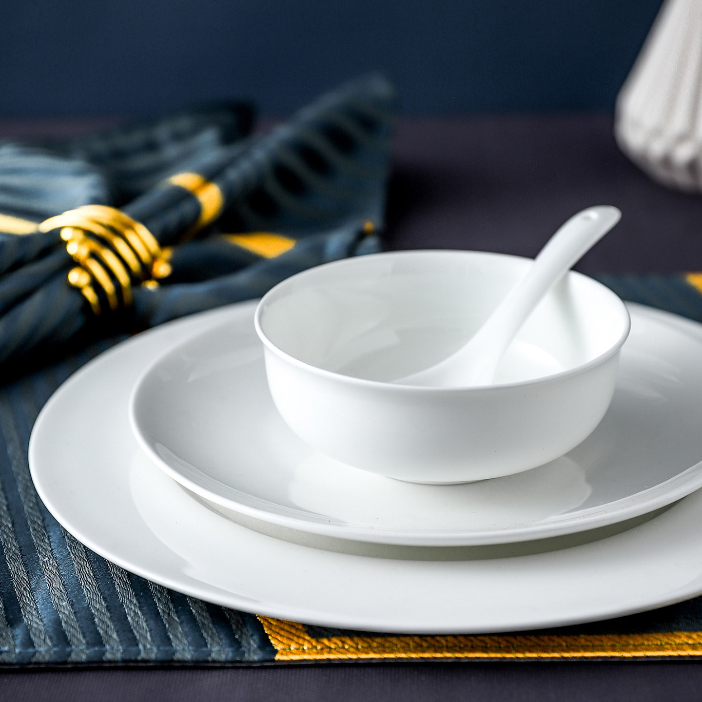 高骨瓷酒店会所餐厅纯白陶瓷摆台餐具三四件套装翅碗骨碟盘子定制,餐饮具,碗,淘宝优惠券,粉丝福利购,淘宝优惠卷