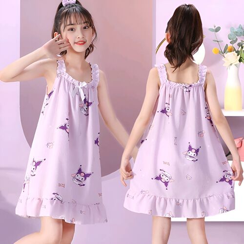 女童睡裙夏季薄款儿童纯棉吊带家居服小女孩公主睡衣2026新款裙子