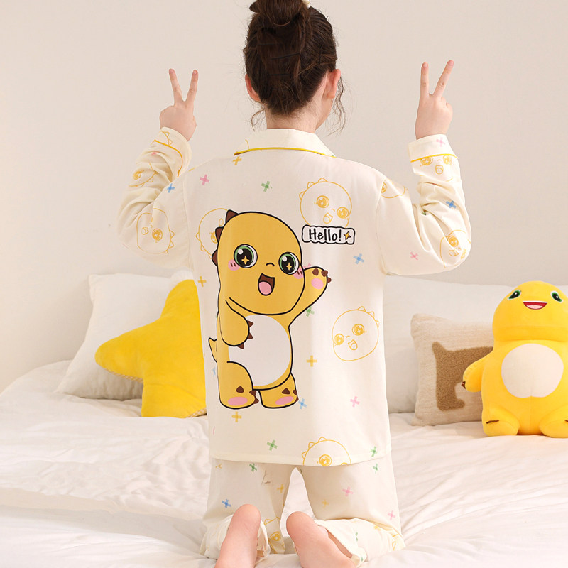 2026新款女童睡衣儿童春秋季长袖秋款套装女孩大童宝宝家居服套装