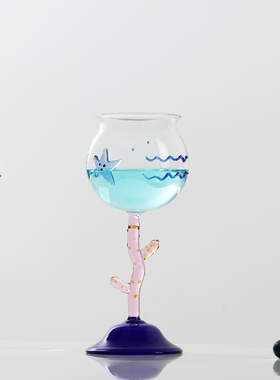 玻璃杯dirty咖啡杯高脚杯玻璃水杯女生高颜值高硼硅耐热玻璃杯子