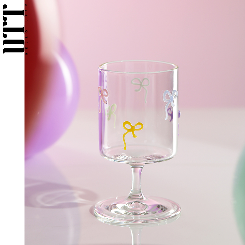 甜心Honey蝴蝶结创意玻璃高脚杯