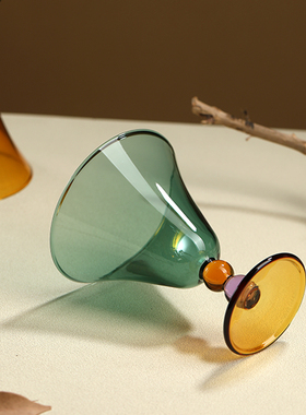 【丝绸之路】复古热红酒高脚杯女生微醺酒杯高颜值啤酒杯鸡尾酒杯