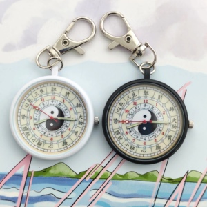 十二经络复古怀表石英机芯电子手表男女学生钥匙扣挂表十二时辰表