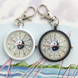 十二经络复古怀表石英机芯电子手表男女学生钥匙扣挂表十二时辰表