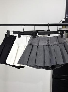 心动尤莉春夏半身裙女防走光裤裙辣妹显瘦百褶裙高腰短裙a字裙子