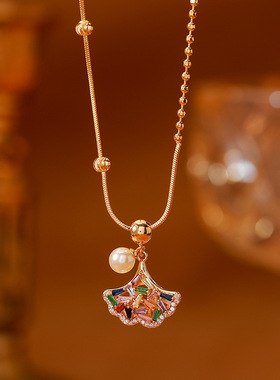 原创彩色水晶锆珍珠项链