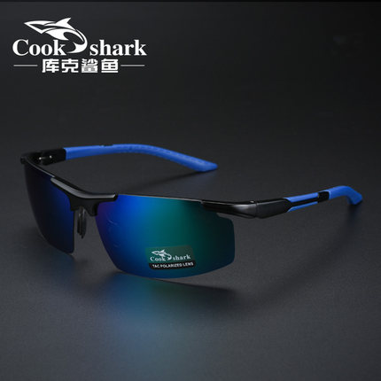 库克鲨鱼墨镜钓鱼眼镜专用看漂看鱼水底高清偏光路亚射鱼户外骑行