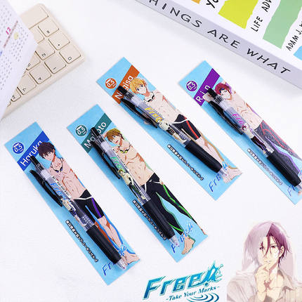 新款斑马ZEBRA游泳部DIY贴纸款中性笔JJ15黑色按动0.5限定款