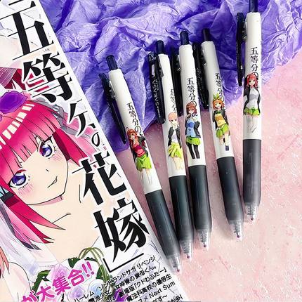 新品日本ZEBRA斑马动漫DIY款JJ15限定五等分的花嫁限定黑色中性笔