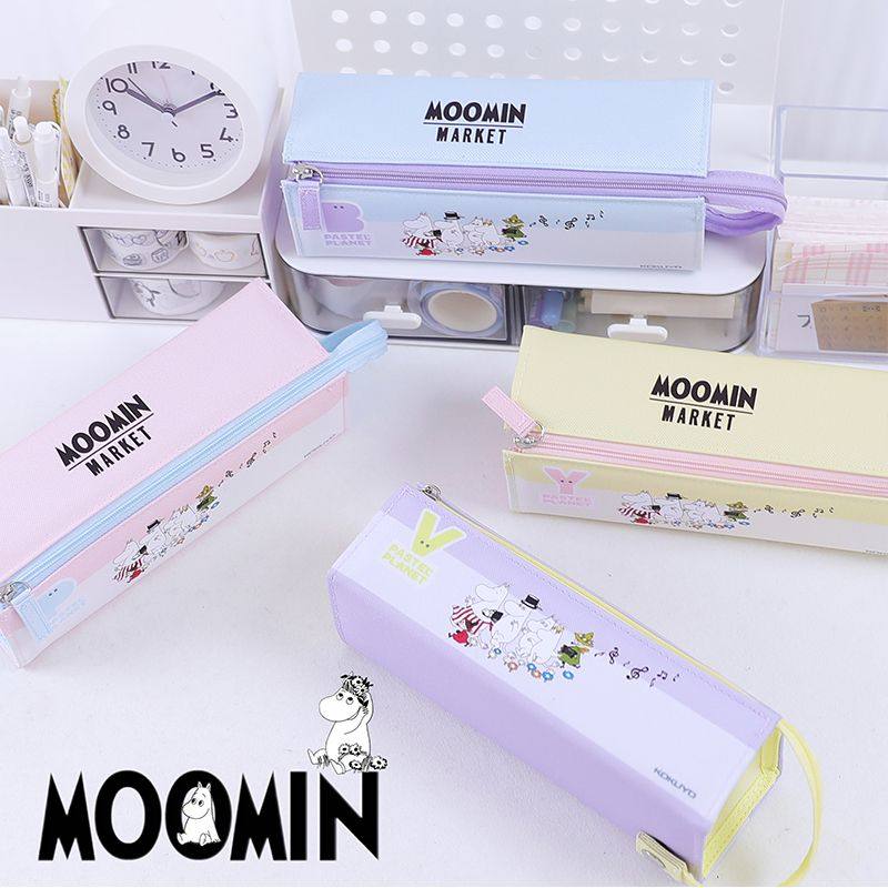 新款日本KOKUYO国誉姆明笔袋DIY贴款文具盒大容量moomin限量限定