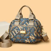 杰克丹妮新款 帆布斜挎包包手提包大容量休闲牛津布女多层妈妈潮包