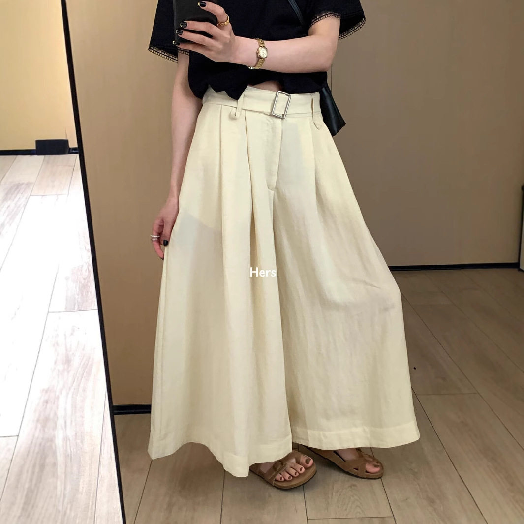 清仓不退换松弛款时尚气质好穿好搭阔腿西装休闲裤(配腰带) 21000