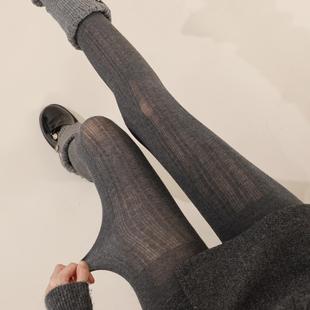 格雷系微透肤miu系棉打底裤 袜秋冬 袜叠穿靴袜微压显瘦感直角连裤
